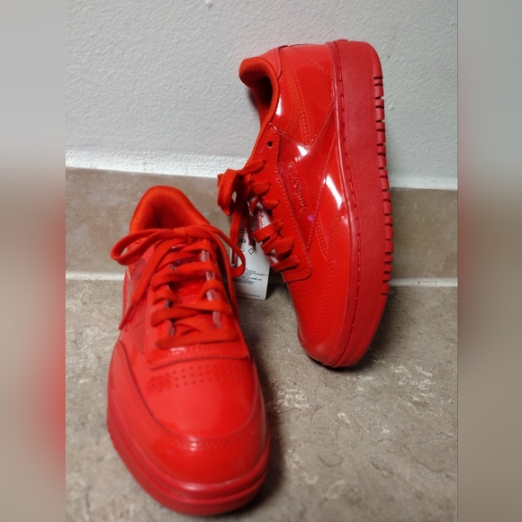 Rare Cardi B Reebok Classic Red Sneakers, NWT, Size 6, Club C Double - Picture 4 of 8
